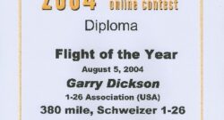 Garry Dickson makes the 2004 OLC “Flight of the year”.